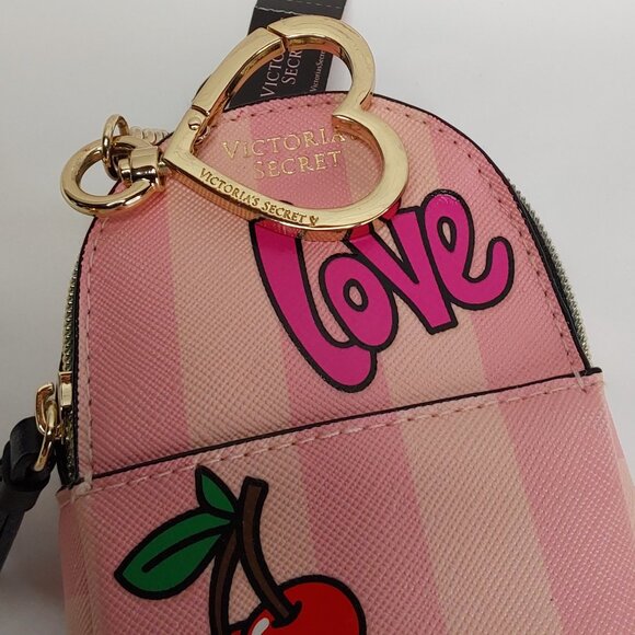 VICTORIA'S SECRET MICRO GRAFFITI BAG KEYCHAIN HEART CHARM LIMITED-EDITION - Picture 9 of 16